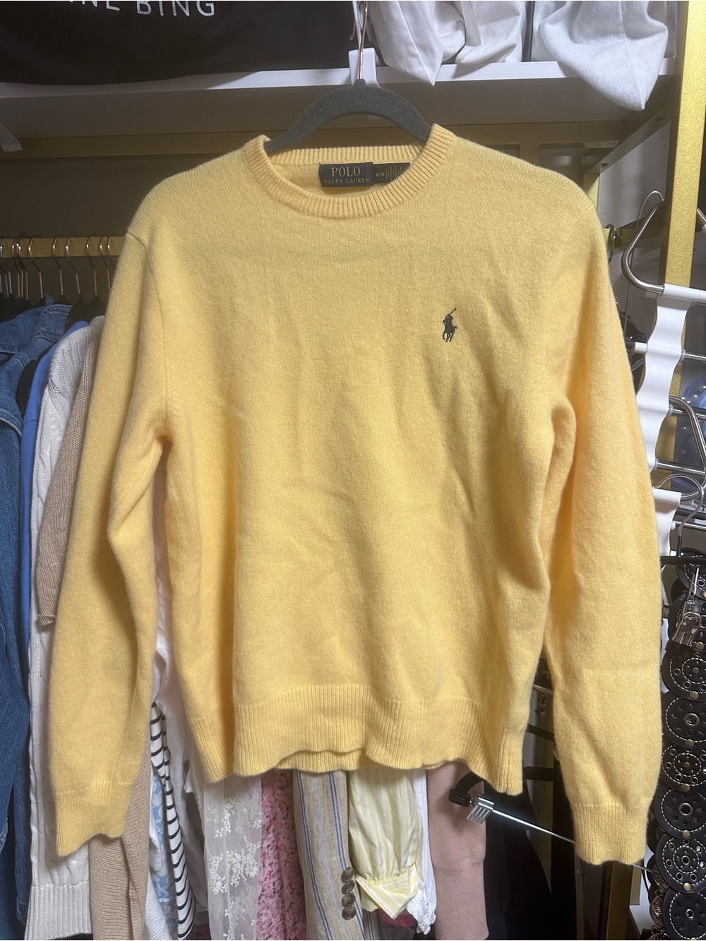 POLO 100% Lambswool extremely Soft Yellow Sweater 🐎💛 (Unisex)